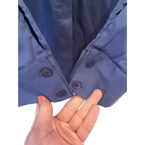 Kenneth Cole New York Womens Button-Up Shirt Size 8 Blue Cotton Blend - Picture 2 of 7